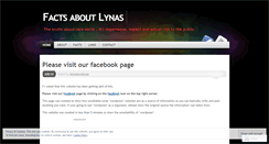 Desktop Screenshot of factsaboutlynas.wordpress.com