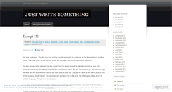 Desktop Screenshot of ijustwritesomething.wordpress.com