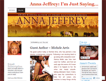 Tablet Screenshot of annajeffreyauthor.wordpress.com