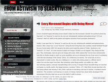 Tablet Screenshot of fromactivismtoslacktivism.wordpress.com