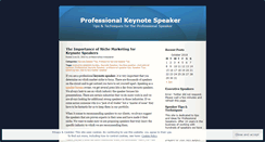 Desktop Screenshot of professionalkeynotespeaker.wordpress.com