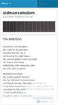 Mobile Screenshot of oldmanswisdom.wordpress.com