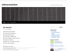 Tablet Screenshot of oldmanswisdom.wordpress.com