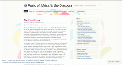 Desktop Screenshot of musicofafrica09.wordpress.com