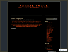 Tablet Screenshot of animalvogue.wordpress.com