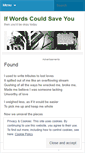 Mobile Screenshot of ifwordscouldsaveyou.wordpress.com