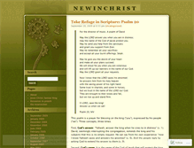 Tablet Screenshot of newinchrist.wordpress.com