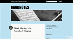 Desktop Screenshot of bandnotes.wordpress.com