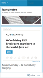Mobile Screenshot of bandnotes.wordpress.com