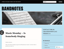 Tablet Screenshot of bandnotes.wordpress.com