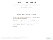 Tablet Screenshot of diarycodebreak.wordpress.com