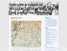 Tablet Screenshot of lifeofwilliamdavismontgomery.wordpress.com