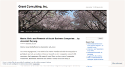 Desktop Screenshot of grantconsulting.wordpress.com