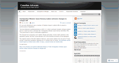 Desktop Screenshot of canadianadvocate.wordpress.com