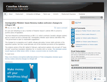 Tablet Screenshot of canadianadvocate.wordpress.com