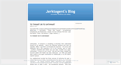 Desktop Screenshot of jerktogent.wordpress.com