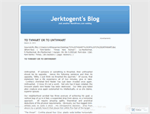 Tablet Screenshot of jerktogent.wordpress.com