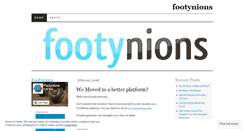 Desktop Screenshot of footynions.wordpress.com