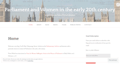 Desktop Screenshot of parliamentandwomen.wordpress.com