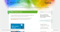 Desktop Screenshot of moretomeblog.wordpress.com