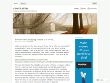 Tablet Screenshot of conce1ted.wordpress.com