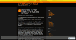 Desktop Screenshot of keys2safety.wordpress.com