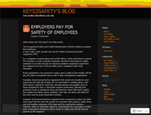 Tablet Screenshot of keys2safety.wordpress.com
