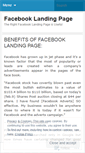 Mobile Screenshot of facebooklandingpage2.wordpress.com
