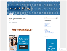 Tablet Screenshot of cryptblog.wordpress.com