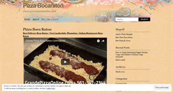 Desktop Screenshot of pizzabocaraton.wordpress.com