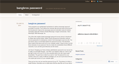 Desktop Screenshot of bangbrospassword34.wordpress.com