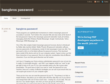 Tablet Screenshot of bangbrospassword34.wordpress.com