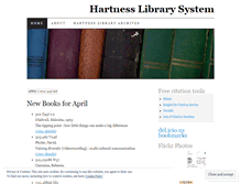 Tablet Screenshot of hartnesslibrarysystem.wordpress.com