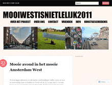 Tablet Screenshot of mooiwestisnietlelijk2011.wordpress.com