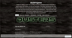 Desktop Screenshot of dustersgame.wordpress.com