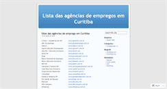 Desktop Screenshot of agenciasempregoscuritiba.wordpress.com