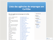 Tablet Screenshot of agenciasempregoscuritiba.wordpress.com