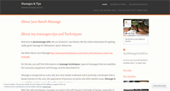 Desktop Screenshot of mymassagestips.wordpress.com