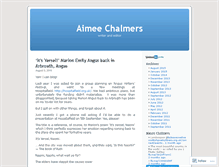 Tablet Screenshot of aimeechalmers.wordpress.com