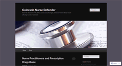 Desktop Screenshot of coloradonursedefender.wordpress.com