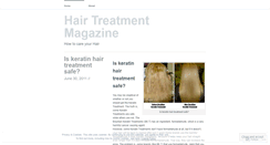 Desktop Screenshot of hairtreatmentmagazine.wordpress.com