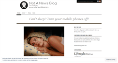 Desktop Screenshot of notanewsblog.wordpress.com