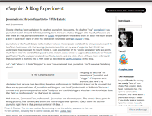Tablet Screenshot of esophiethinks.wordpress.com