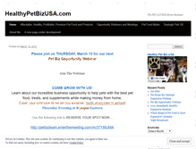 Tablet Screenshot of healthypetbizusa.wordpress.com