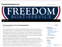 Tablet Screenshot of freedomboatservice.wordpress.com