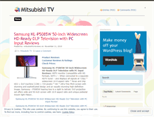 Tablet Screenshot of mitsubishitvreviews.wordpress.com