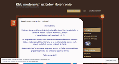 Desktop Screenshot of kmuhorehronie.wordpress.com