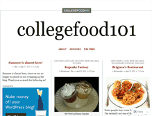 Tablet Screenshot of collegefood101.wordpress.com