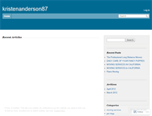 Tablet Screenshot of kristenanderson87.wordpress.com