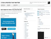 Tablet Screenshot of cydiaupdates.wordpress.com